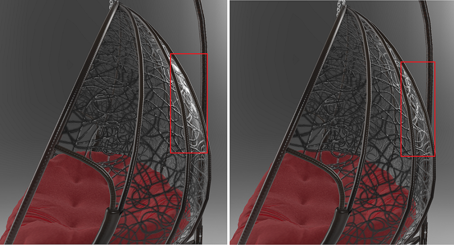 Specular over alpha turned-on (left) and off (right)