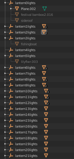 lanterns in blender